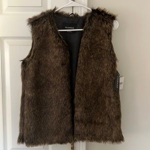 Brown Faux Fur Vest- NWT